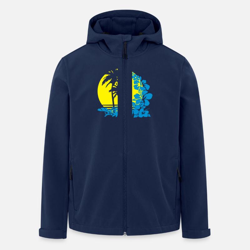 palm sunset - Recycelte Männer Softshell-Jacke von Stanley/Stella - Navy