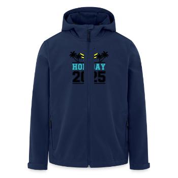 Holiday 2025 - Men’s Recycled Softshell Jacket by Stanley/Stella - navy - Front - AI Model Male 185 light (185cm)