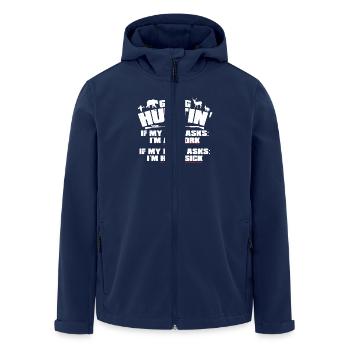 Going Hunting - Men’s Recycled Softshell Jacket by Stanley/Stella - navy - Front - AI Model Male 185 light (185cm)