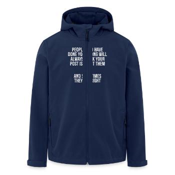 Menschen, die dir Unrecht getan haben, werden immer dünner werden - Recycelte Männer Softshell-Jacke von Stanley/Stella - Navy - Vorne - AI Model Male 185 light (185cm)