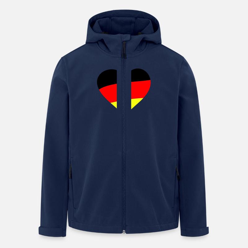 Heart Germany - Men’s Recycled Softshell Jacket by Stanley/Stella - navy