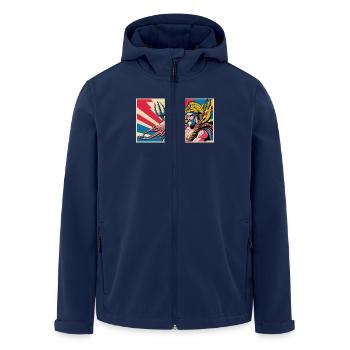 nVx Poseidon 1 - Recycelte Männer Softshell-Jacke von Stanley/Stella - Navy - Vorne - AI Model Male 185 light (185cm)