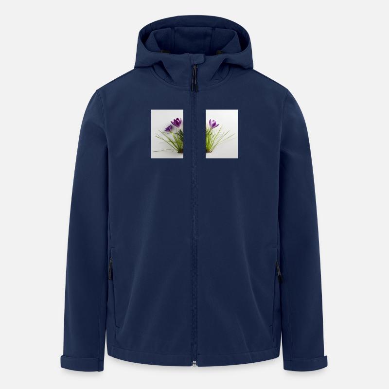 Krokusse - Recycelte Männer Softshell-Jacke von Stanley/Stella - Navy
