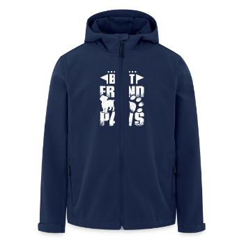 My best friend has paws yorkie - Men’s Recycled Softshell Jacket by Stanley/Stella - navy - Front - AI Model Male 185 light (185cm)