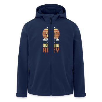 My heart is on the bowling alley - Recycelte Männer Softshell-Jacke von Stanley/Stella - Navy - Vorne - AI Model Male 185 light (185cm)