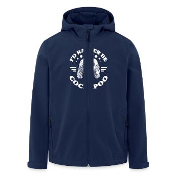 Rather be with my cockapoo - Men’s Recycled Softshell Jacket by Stanley/Stella - navy - Front - AI Model Male 185 light (185cm)