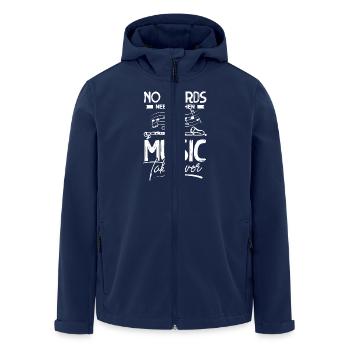 No words needed when music takes over - Men’s Recycled Softshell Jacket by Stanley/Stella - navy - Front - AI Model Male 185 light (185cm)