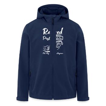 Retired postal worker not my problem anymore - Recycelte Männer Softshell-Jacke von Stanley/Stella - Navy - Vorne - AI Model Male 185 light (185cm)
