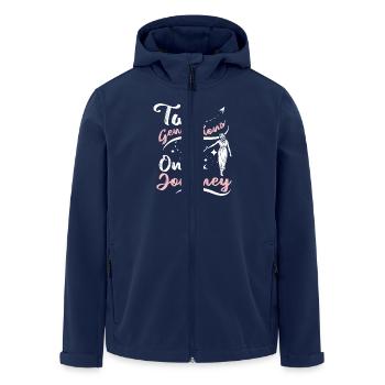 Mère-Fille deux générations en voyage - Veste softshell homme en polyester recyclé Stanley/Stella - marine - Devant - AI Model Male 185 light (185cm)