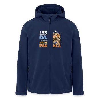 Father's day This dad makes the best pancakes - Recycelte Männer Softshell-Jacke von Stanley/Stella - Navy - Vorne - AI Model Male 185 light (185cm)