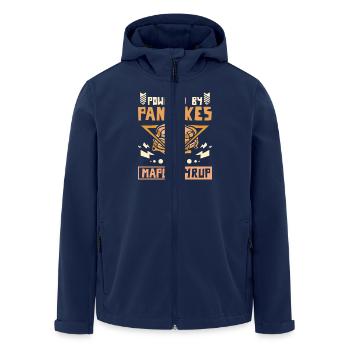 Powered by pancakes and maple syrup - Recycelte Männer Softshell-Jacke von Stanley/Stella - Navy - Vorne - AI Model Male 185 light (185cm)