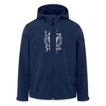 I destroy silence playing Timpani - Recycelte Männer Softshell-Jacke von Stanley/Stella - Navy - Vorne - AI Model Male 185 light (185cm)
