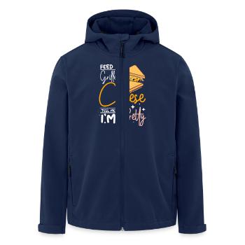 Feed me Grilled cheese tell me I'm pretty - Men’s Recycled Softshell Jacket by Stanley/Stella - navy - Front - AI Model Male 185 light (185cm)