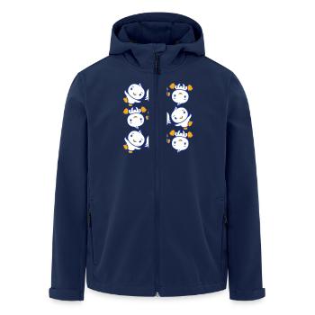 9 Ducks Many Friends Pattern Party Birds Dancing - Men’s Recycled Softshell Jacket by Stanley/Stella - navy - Front - AI Model Male 185 light (185cm)