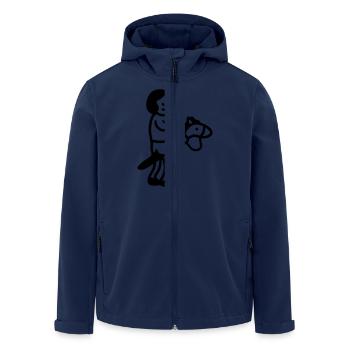 cheval de bataille de l'enfance - Line - Veste softshell homme en polyester recyclé Stanley/Stella - marine - Devant - AI Model Male 185 light (185cm)