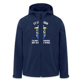 8e jour franche comte - Veste softshell homme en polyester recyclé Stanley/Stella - marine - Devant - AI Model Male 185 light (185cm)