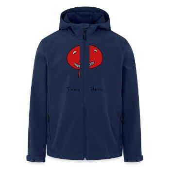 Tomaten Heini - Recycelte Männer Softshell-Jacke von Stanley/Stella - Navy - Vorne - AI Model Male 185 light (185cm)
