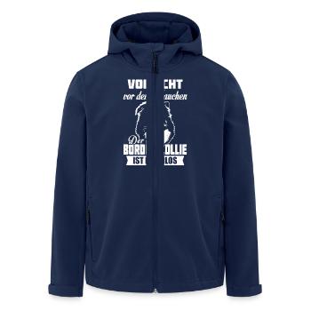 Border Collie - Veste softshell homme en polyester recyclé Stanley/Stella - marine - Devant - AI Model Male 185 light (185cm)