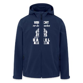Dachshund - Men’s Recycled Softshell Jacket by Stanley/Stella - navy - Front - AI Model Male 185 light (185cm)