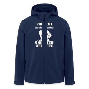 Shih Tzu - Recycelte Männer Softshell-Jacke von Stanley/Stella - Navy - Vorne - AI Model Male 185 light (185cm)