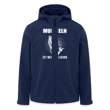 Murmeln - meine Religion - Recycelte Männer Softshell-Jacke von Stanley/Stella - Navy - Vorne - AI Model Male 185 light (185cm)