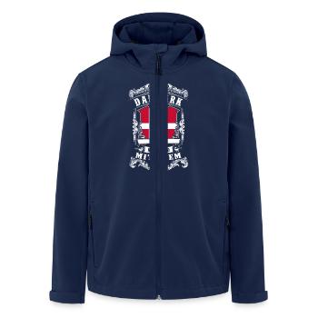 Danmark - Denmark - Dänemark - Recycelte Männer Softshell-Jacke von Stanley/Stella - Navy - Vorne - AI Model Male 185 light (185cm)