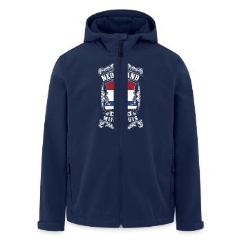 Nederland - Holland - Recycelte Männer Softshell-Jacke von Stanley/Stella - Navy - Vorne - AI Model Male 185 light (185cm)