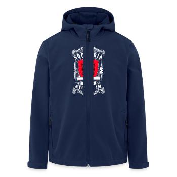 shqiperia - Albania - Albanien - Men’s Recycled Softshell Jacket by Stanley/Stella - navy - Front - AI Model Male 185 light (185cm)