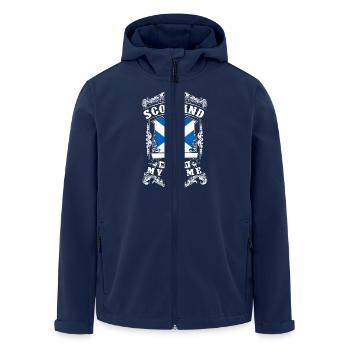 Scotland - My country - My home - Veste softshell homme en polyester recyclé Stanley/Stella - marine - Devant - AI Model Male 185 light (185cm)