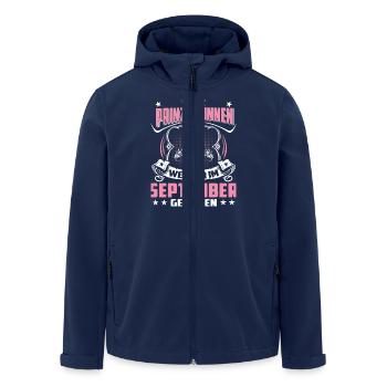 Septembre - anniversaire - princesse 3 - Veste softshell homme en polyester recyclé Stanley/Stella - marine - Devant - AI Model Male 185 light (185cm)