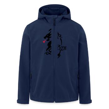 tribal dragon bzh hermine breton - Men’s Recycled Softshell Jacket by Stanley/Stella - navy - Front - AI Model Male 185 light (185cm)