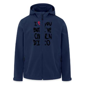I love you but disco... - Veste softshell homme en polyester recyclé Stanley/Stella - marine - Devant - AI Model Male 185 light (185cm)