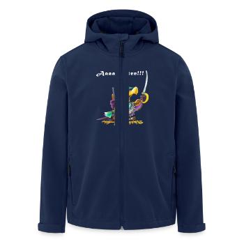 Schützenadler - Recycelte Männer Softshell-Jacke von Stanley/Stella - Navy - Vorne - AI Model Male 185 light (185cm)