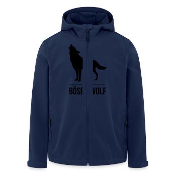 Böser Wolf - Recycelte Männer Softshell-Jacke von Stanley/Stella - Navy - Vorne - AI Model Male 185 light (185cm)