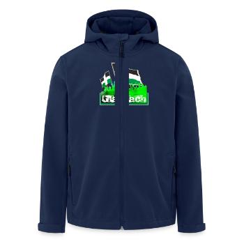 mönchengladbach - Recycelte Männer Softshell-Jacke von Stanley/Stella - Navy - Vorne - AI Model Male 185 light (185cm)