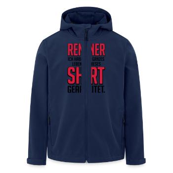 Rentner nur für dieses Shirt gearbeitet - Recycelte Männer Softshell-Jacke von Stanley/Stella - Navy - Vorne - AI Model Male 185 light (185cm)