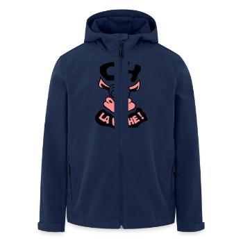 oh la vache expression citation exclamat - Veste softshell homme en polyester recyclé Stanley/Stella - marine - Devant - AI Model Male 185 light (185cm)