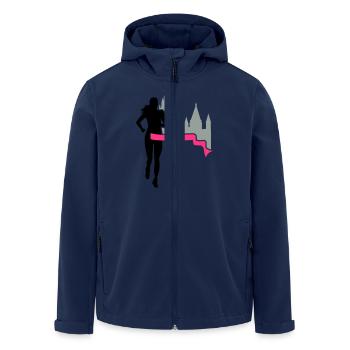 Marathon - Mainz - runner - Run - Run - 3C - Men’s Recycled Softshell Jacket by Stanley/Stella - navy - Front - AI Model Male 185 light (185cm)