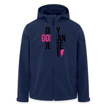 only_god_can_judge_me - Recycelte Männer Softshell-Jacke von Stanley/Stella - Navy - Vorne - AI Model Male 185 light (185cm)