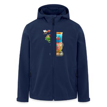 Robot in Love - Recycelte Männer Softshell-Jacke von Stanley/Stella - Navy - Vorne - AI Model Male 185 light (185cm)