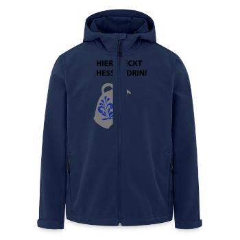 Hier steckt Hessen drin! - Recycelte Männer Softshell-Jacke von Stanley/Stella - Navy - Vorne - AI Model Male 185 light (185cm)