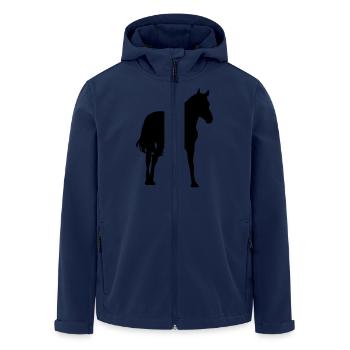 Pferd - Recycelte Männer Softshell-Jacke von Stanley/Stella - Navy - Vorne - AI Model Male 185 light (185cm)