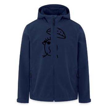 Vogel mit Sonnenschirm - Recycelte Männer Softshell-Jacke von Stanley/Stella - Navy - Vorne - AI Model Male 185 light (185cm)