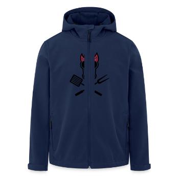 Barbecue on fire - Men’s Recycled Softshell Jacket by Stanley/Stella - navy - Front - AI Model Male 185 light (185cm)