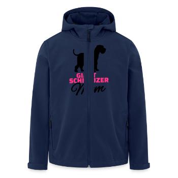Riesenschnauzer - Recycelte Männer Softshell-Jacke von Stanley/Stella - Navy - Vorne - AI Model Male 185 light (185cm)