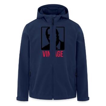 Chirac - Vintage - Veste softshell homme en polyester recyclé Stanley/Stella - marine - Devant - AI Model Male 185 light (185cm)