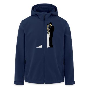 Mariage heureux mariage - Veste softshell homme en polyester recyclé Stanley/Stella - marine - Devant - AI Model Male 185 light (185cm)