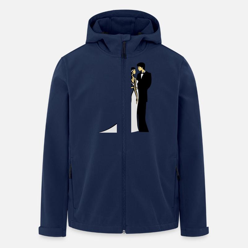 Mariage heureux mariage - Veste softshell homme en polyester recyclé Stanley/Stella - marine