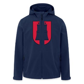 Hamburg Wappen - Recycelte Männer Softshell-Jacke von Stanley/Stella - Navy - Vorne - AI Model Male 185 light (185cm)