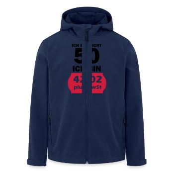 ich bin nicht 50 - Recycelte Männer Softshell-Jacke von Stanley/Stella - Navy - Vorne - AI Model Male 185 light (185cm)